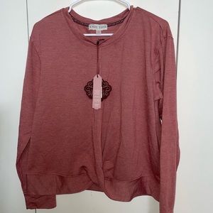 NWT Pink twist Long sleeve shirt comfy n cozy fabric